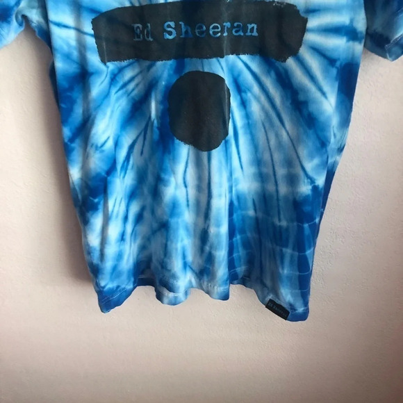 sale ED Sheeran Divide Album Logo Blue Tie Dyed T-Shirt Unisex Medium Concert - Picture 4 of 8